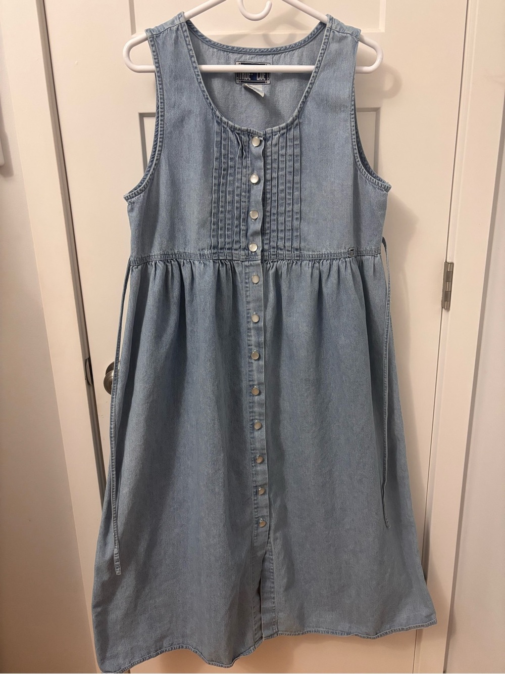 Vintage 90s True Blue Denim Jumper Dress 
Large